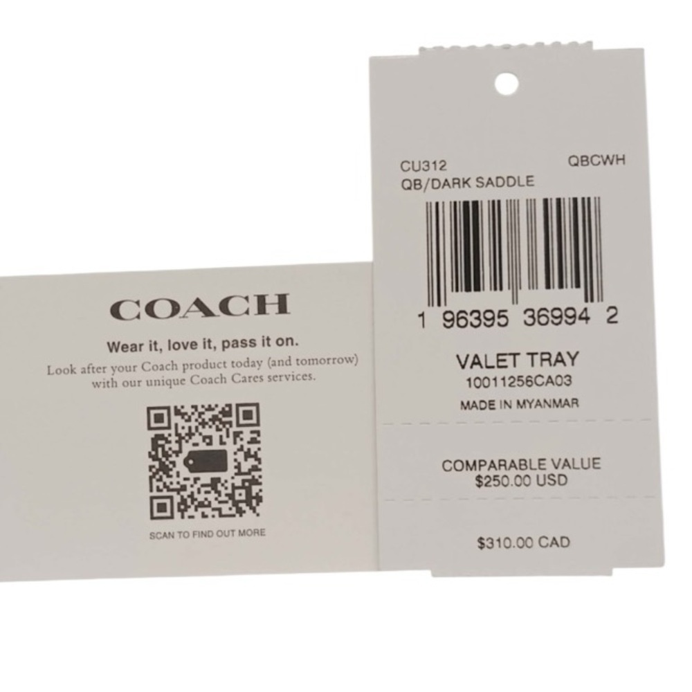 Coach Leather Valet Tray Set Dark Saddle Brown Mens Organizer NWT $250 - Picture 8 of 9